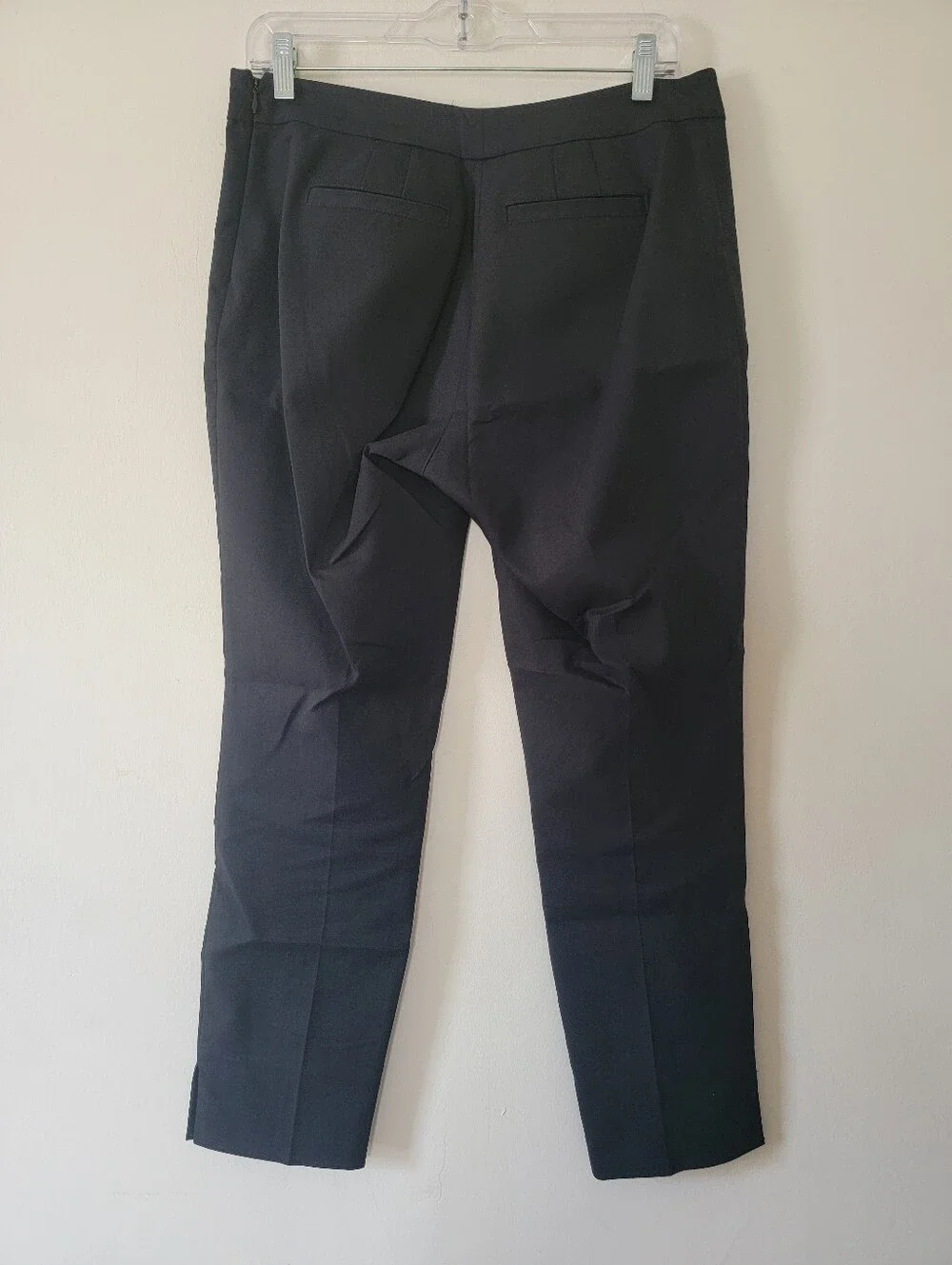 Tory Burch Black Straight-Leg Dress Pants with Gold Accent